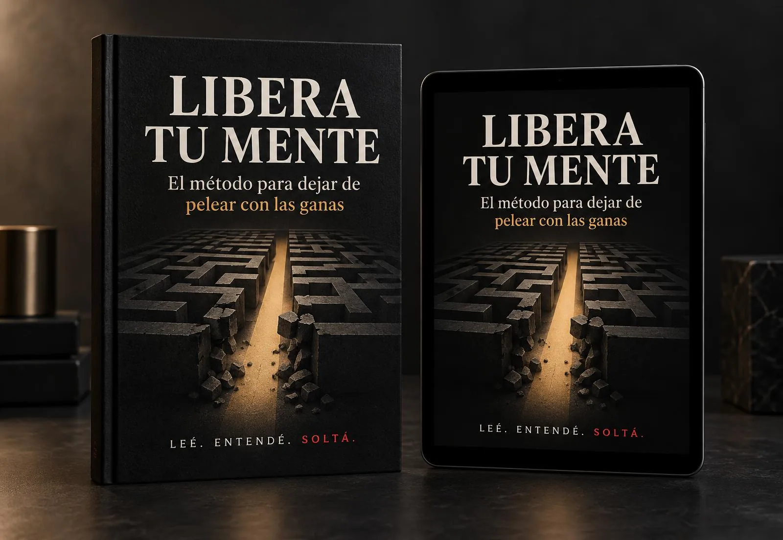 El ebook Libera Tu Mente en tapa dura y en versión digital para tablet